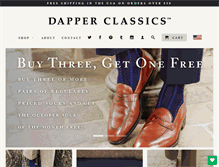 Tablet Screenshot of dapperclassics.com
